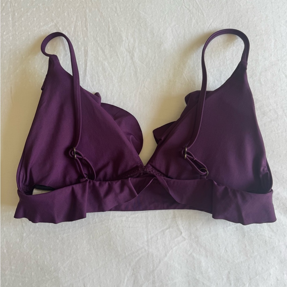 BECCA Purple Ruffled Bikini Top - Picture 2 of 3